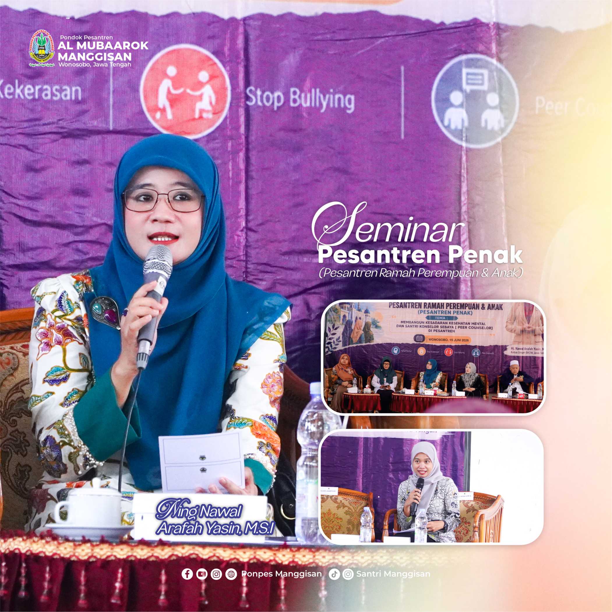 Wujudkan Lingkungan yang Aman dan Nyaman PonPes Al Mubaarok Manggisan Wonosobo Gelar Seminar Pesantren Ramah Perempuan dan Anak Bersama BKOW Jateng